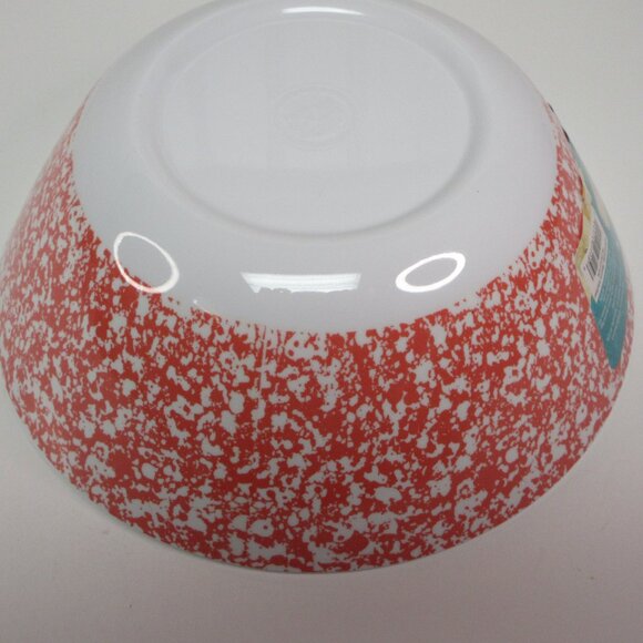 Pioneer Woman Salad Serving Bowl Patchwork Medley Splatter Melamine 10"d 2.5Qt - Picture 7 of 8